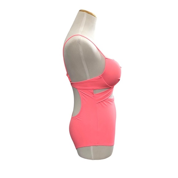 NWOT Shade & Shore Coral Wrap One Piece Swimsuit Bra Size 34B - Picture 2 of 8